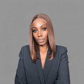 14'' 5x5 HD Bone straight Wig